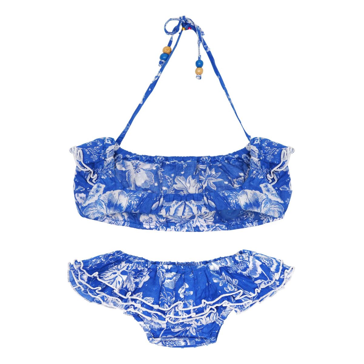 Maillot De Bain Bleu Roi Volants Filles Ans La Faute Voltaire