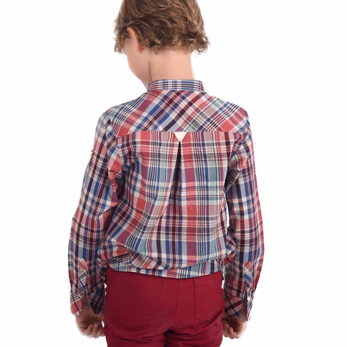 chemise bordeaux garcon