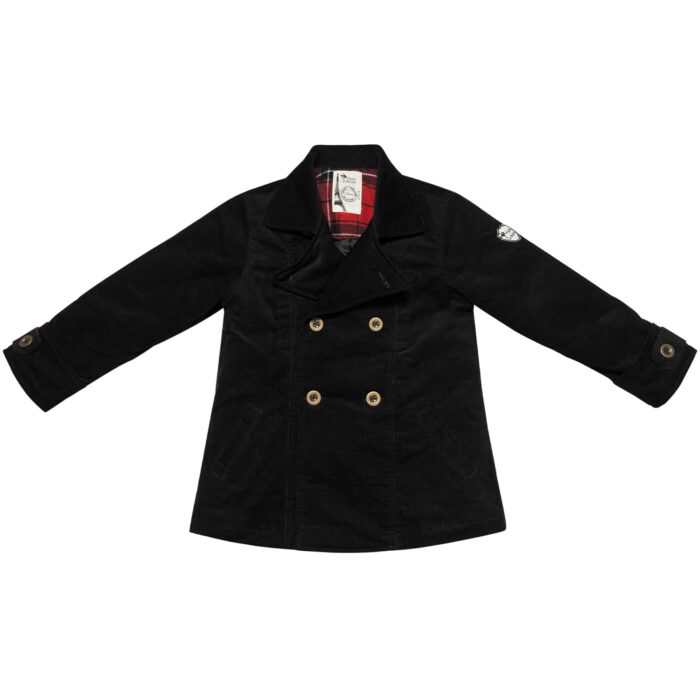 Black velvet coat for girls from the children's fashion brand LA FAUTE A VOLTAIRE