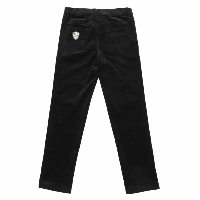Pantalon chino en velours noir pour garçons de la marque de mode pour enfants La. Faute à Voltaire