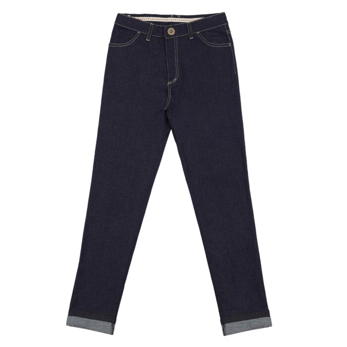 Beautiful dark blue denim jeans for girls and teens from the children's fashion brand La Faute à Voltaire