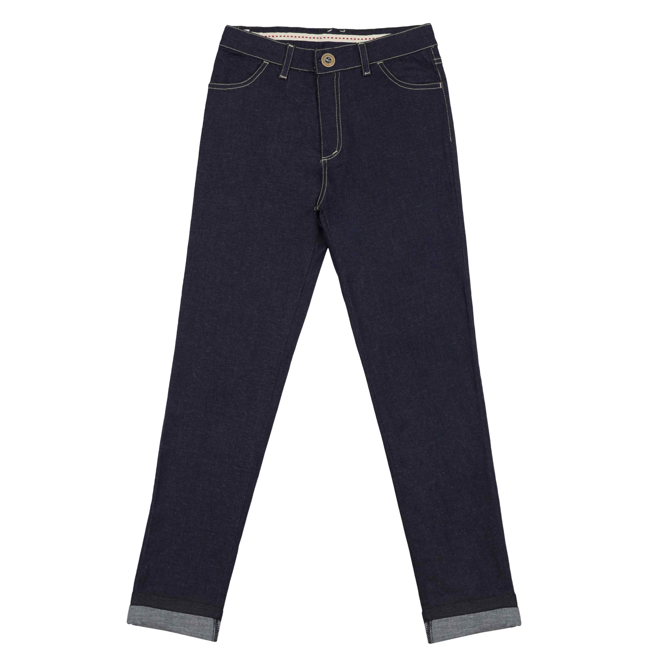 Pantalon Jean stretch fille | denim bleu foncé | MORGAN - 11/12 ans