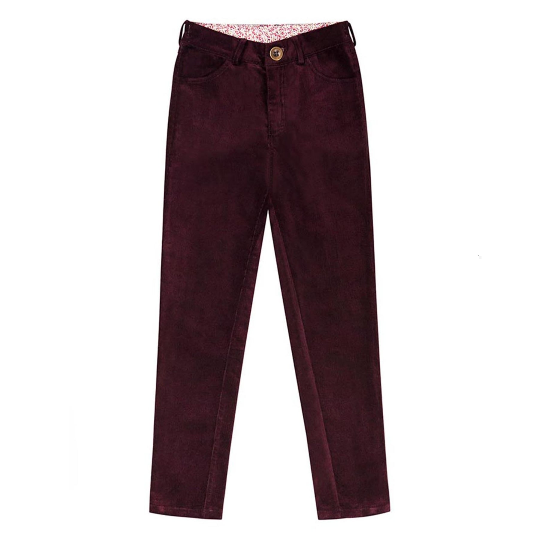 Nice burgundy plum pants for girls from the children's fashion brand La Faute à Voltaire