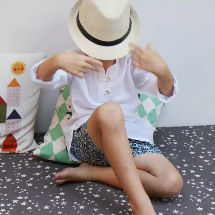 ❤️ Summer shirt boy | white cotton | ROBINSON – Image 6