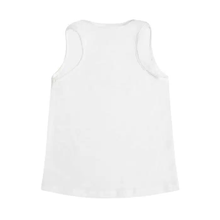 Tee-shirt sans manches façon "débardeur marcel" en coton blanc pour garçons de 2 à 14 ans