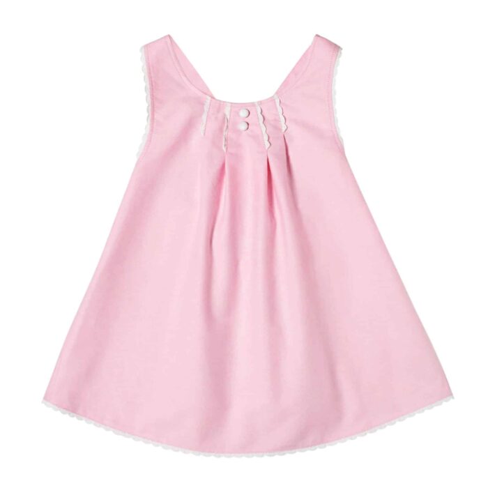 Blouse été rose pastel à bretelles croisées pour petites filles de la marque de mode pour enfants LA FAUTE A VOLTAIRE