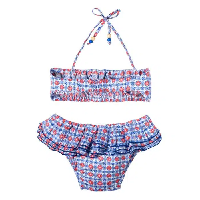 Maillot de Bain 2 Pièces Fille | Bleu, Blanc, Rouge | SWAN – Image 3