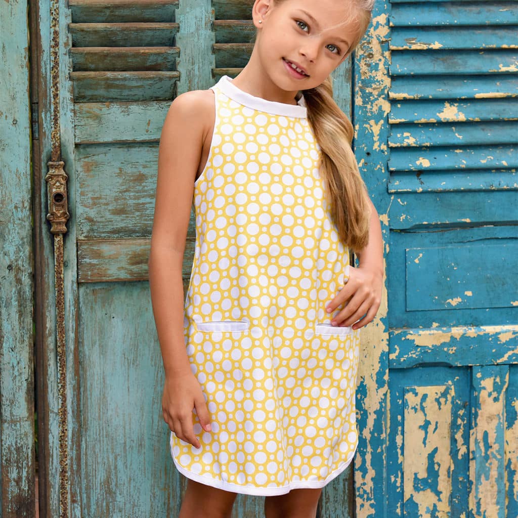 Filles Jaune Tournesol Imprimer Swing Robes Summer Kids Mini Robe Patineuse 5-6 ans