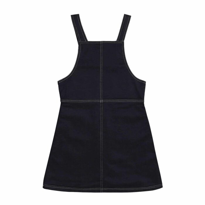 Dark blue denim dungarees for girls and young women from the children's fashion brand La Faute à Voltaire