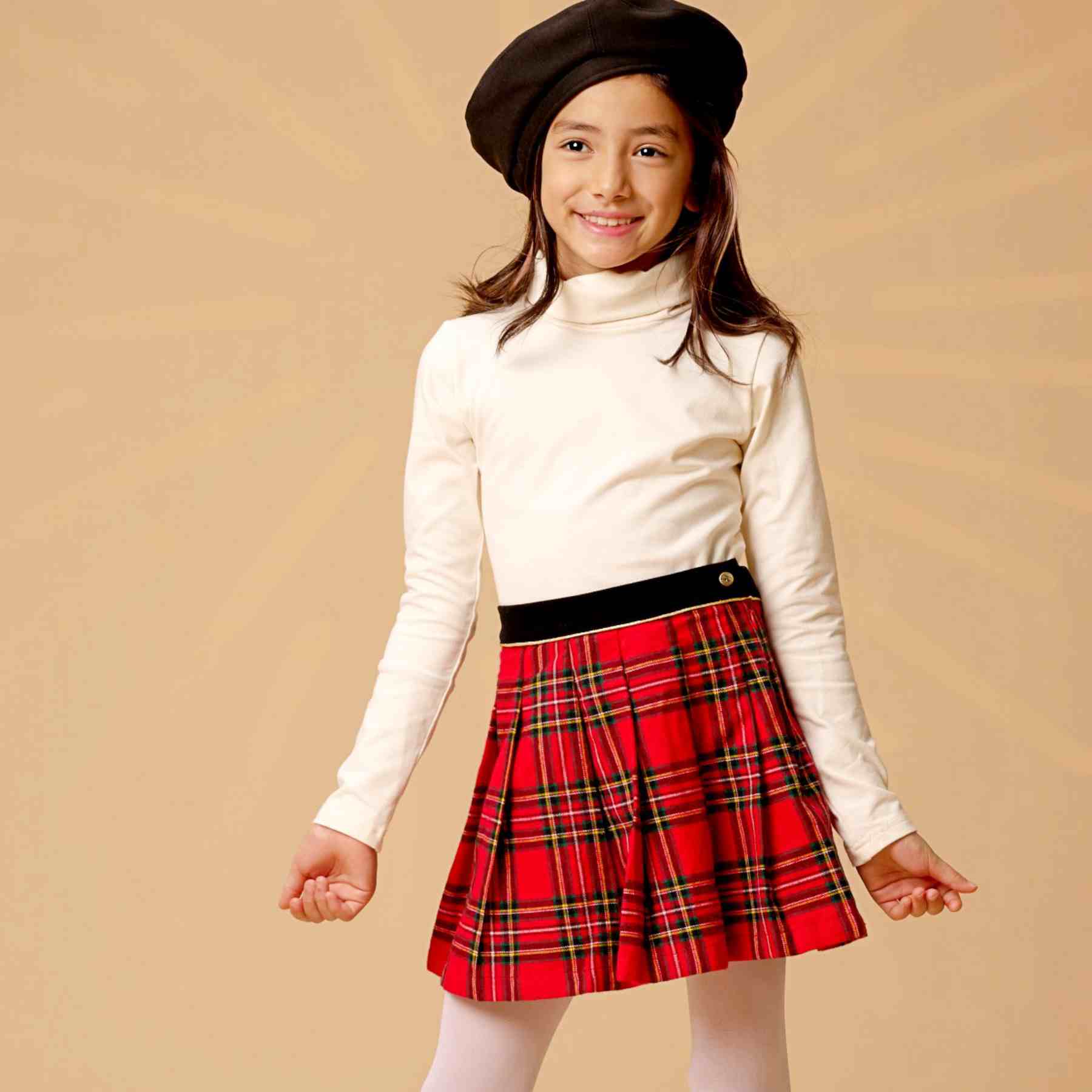 Jupe écossaise tartan rouge Filles 2-16 ans La Faute à Voltaire