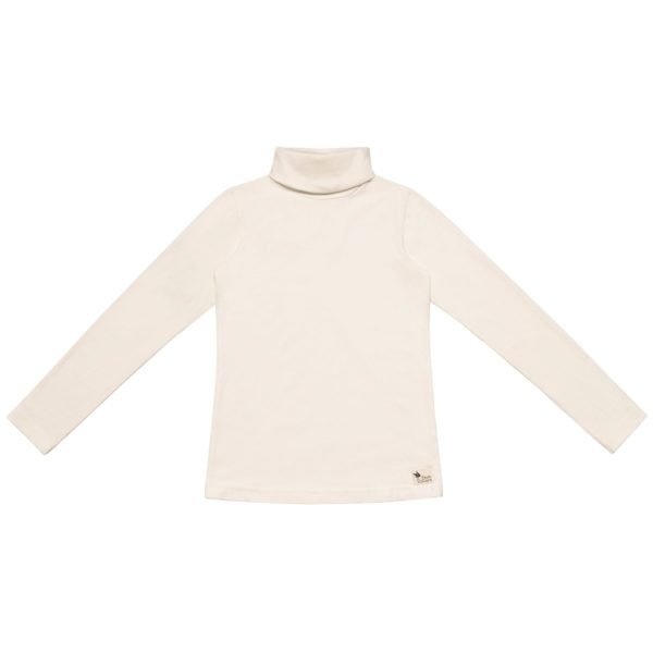 Under turtleneck sweater in cotton jersey extendable four directions for maximum comfort. Model winter sweater of the children's fashion brand LA FAUTE A VOLTAIRE