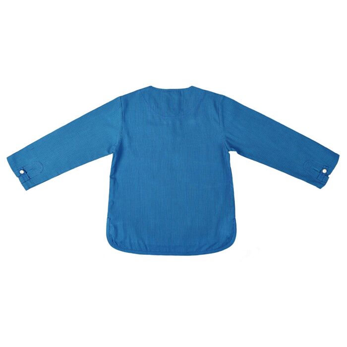 Jolie chemise intersaison en coton couleur bleu à rayures pour garçon. Chemise de la marque de mode pour enfants et ados LA FAUTE A VOLTAIRE.