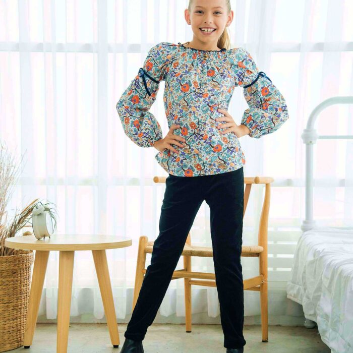 black elastic velvet pants for girls and young women of the fashion brand for children la faute a voltaire