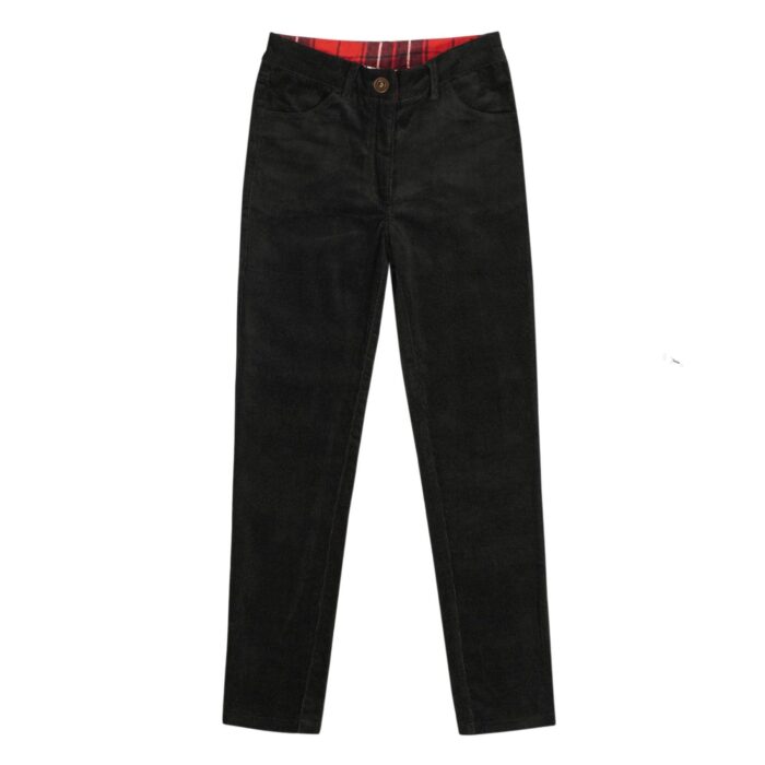 Pantalon velours noir coupe slim fit pour garçons de 2 à 12 ans de la marque de mode Française LA FAUTE A VOLTAIRE
