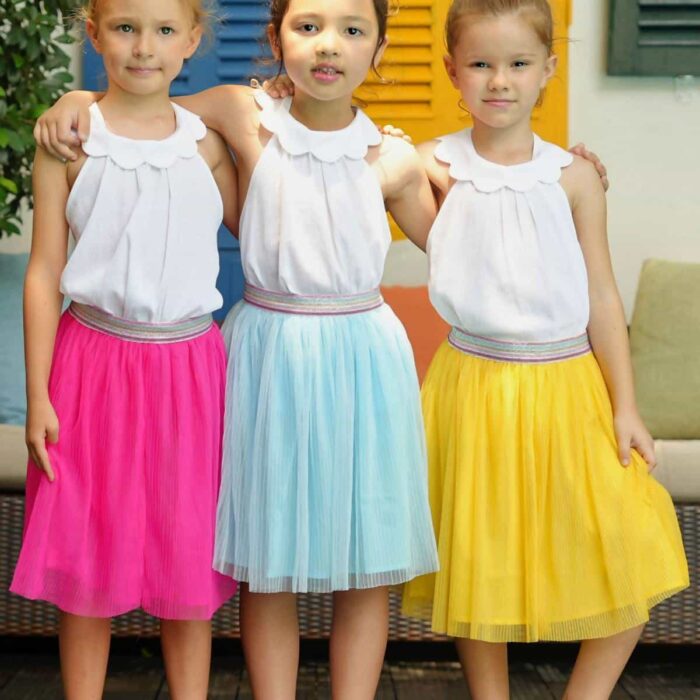 Nouvelle collection tendance de jupe été pour fille et fillette de 2 à 16 ans de la marque créateur Française pour enfant LA FAUTE A VOLTAIRE.