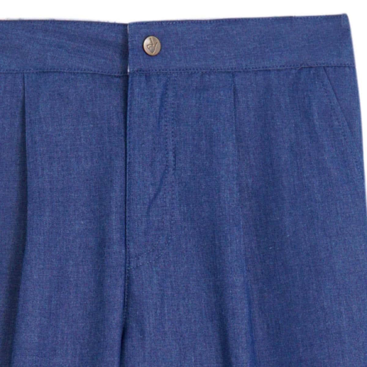 Pantalon à Pinces Garçon Coton Bleu Marine AMBROISE - 'LA FAUTE A