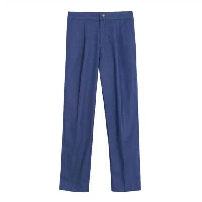Pantalon à Pinces Garçon | Coton Bleu Marine | AMBROISE – Image 3