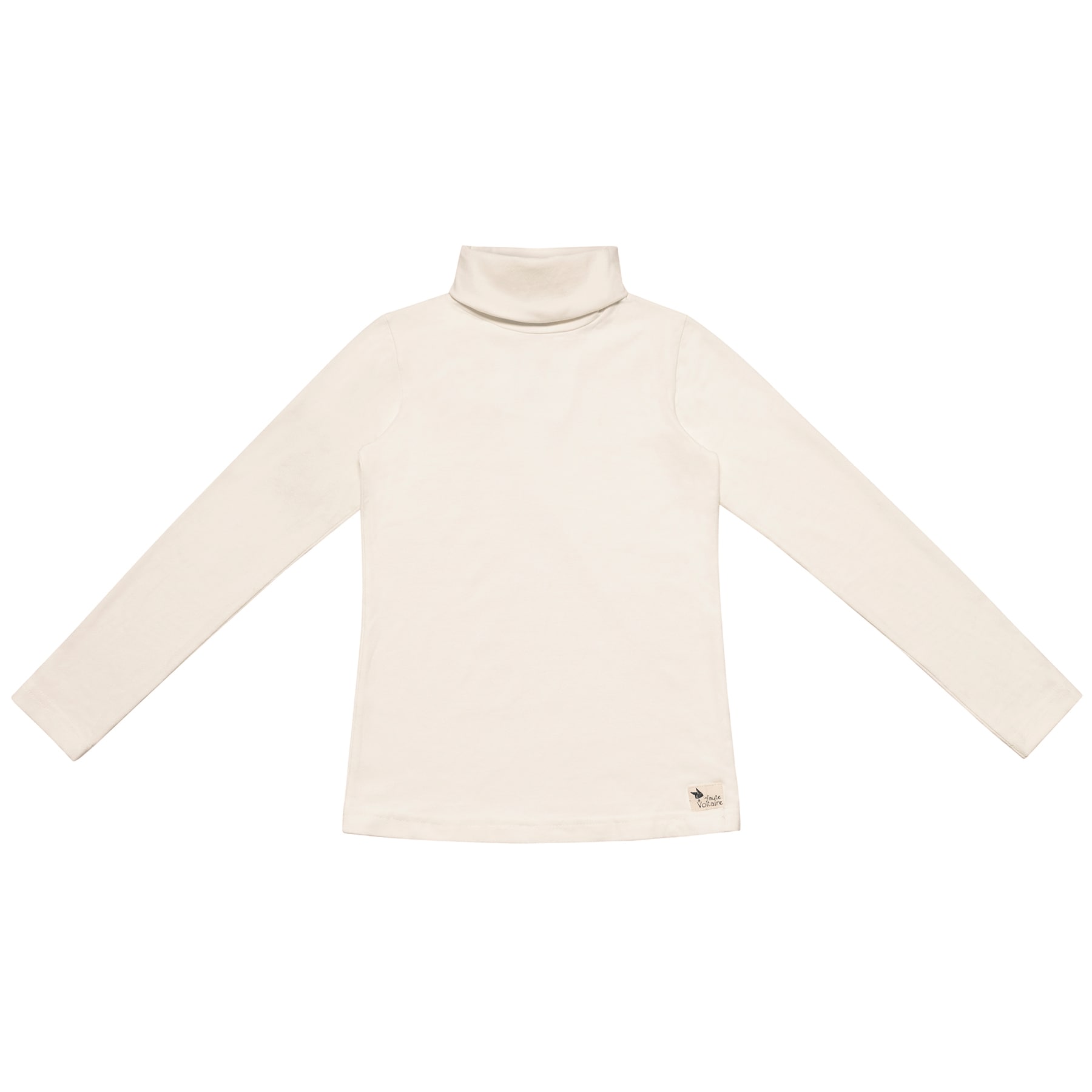 Indispensable dans la garde robe des petites filles, cet adorable Sous Pull en coton Jersey Beige, idéal pour assortir toutes les tenues, à porter avec une Jupe, Pantalon, Short, sous une Robe pour réchauffer les Tenues Hiver de vos Enfants. Sous Pull Col Roulé de la Marque de Mode Vêtements Chics pour Enfant La Faute à Voltaire.