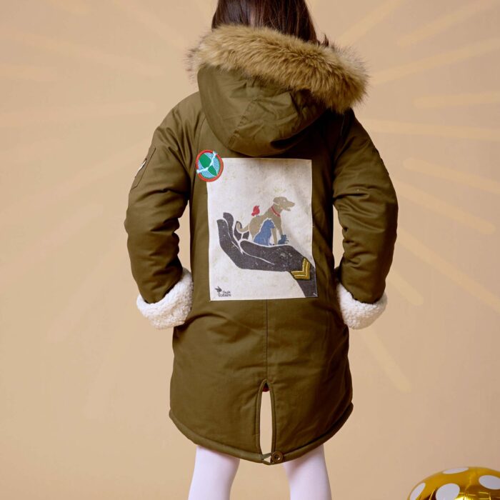 Magnifique parka longue et chaude avec grosse capuche pour filles et garçons de 2 à 16 ans de la marque de mode Française pour enfant LA FAUTE A VOLTAIRE