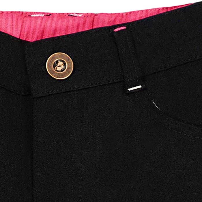 Pantalon en coton noir coupe slim fit pour filles de 2 à 16 ans de la marque de mode Française LA FAUTE A VOLTAIRE