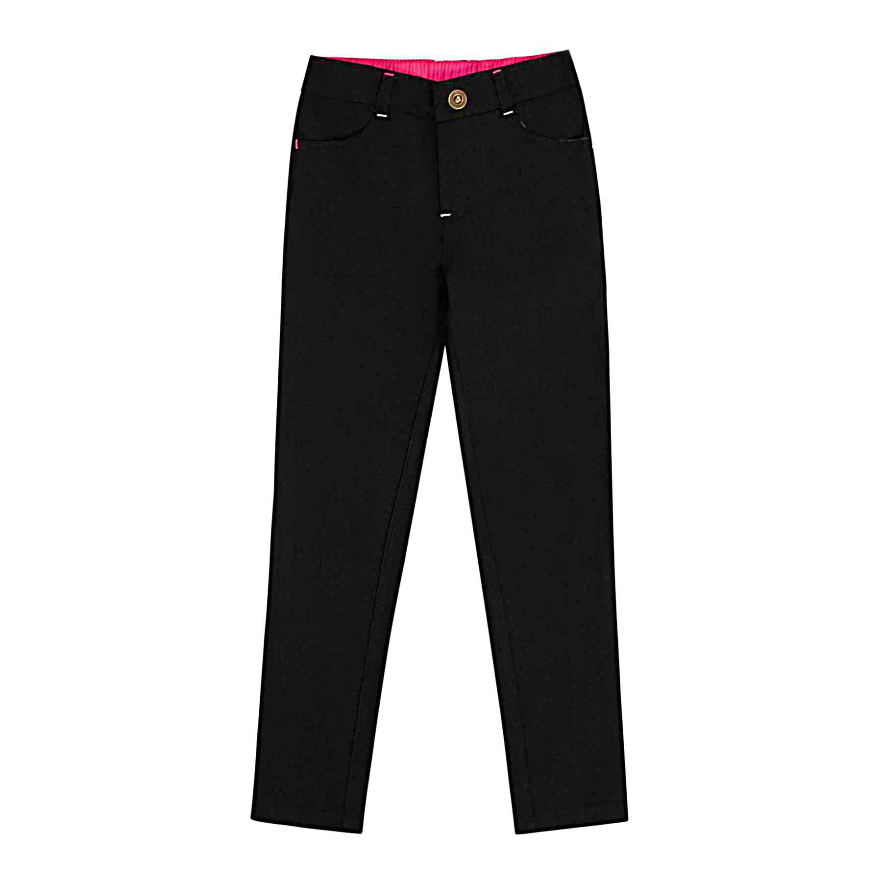 Pantalon en coton noir coupe slim fit pour filles de 2 à 16 ans de la marque de mode Française LA FAUTE A VOLTAIRE