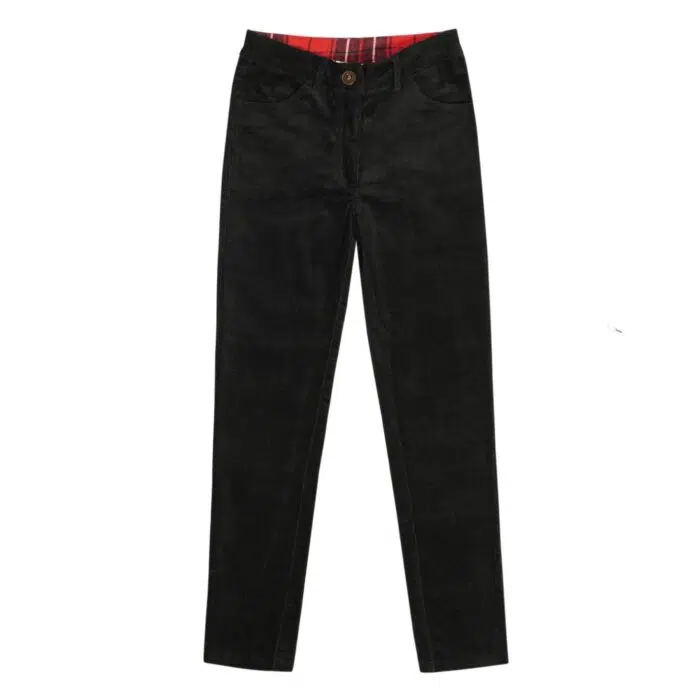 On craque pour ce magnifique Pantalon Velours Noir pour Fille de la Nouvelle Collection Automne Hiver La Faute à Voltaire. Disponible de la Taille 2 ans à la taille 16 ans, ce Pantalon d'Hiver Stretch est Parfait pour être Confortable tous les Jours. Avec sa Matière légèrement élastique ce Vêtement Évolutif grandit avec votre Enfant. Ce pantalon peut se porter façon Slim ou légèrement plus Grand. Un élastique intérieur permet d'ajuster la taille. Pantalon Hiver de la Marque de Mode pour Enfants Française La Faute à Voltaire.