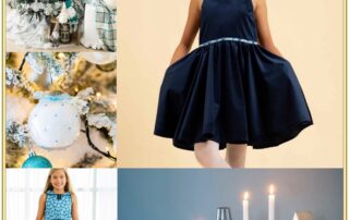 Un Noël Tendance en Bleu avec de Magnifique Robe de Fête et de Soirée Bleu pour toutes les Filles, Fillettes et Ados de 2 à 16 ans. Marque de Mode Française en Commerce Équitable La Faute à Voltaire.