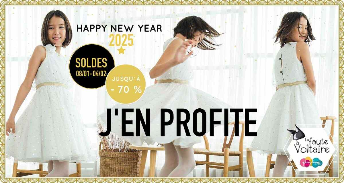 Profitez des Soldes Hiver Mode Enfant. Tous les Manteaux, Vestes, Parka, Robes Hiver et Été, Robes de Cérémonie, Robes qui Tournent, Chemises, Blouses, Pantalons et Shorts jusqu'à -70%. Faites les Soldes sur les Collections Vêtements Été et Hiver pour Filles et Garçon de la Marque de Mode Française pour Enfants La Faute à Voltaire.