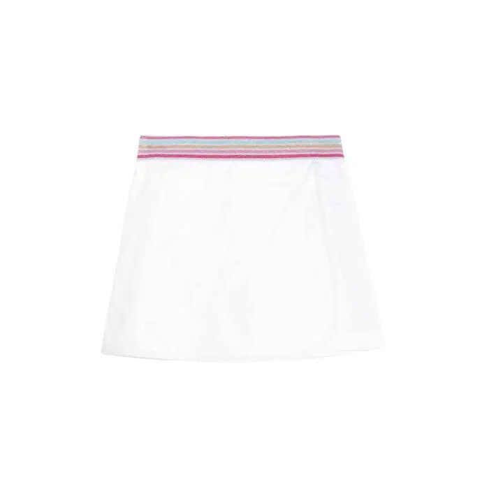 Laissez-vous séduire par l'éclat de notre ensemble estival, où le jaune ensoleillé de la blouse se marie à la pureté du blanc de la jupe-short. La blouse, avec ses manches papillon à double rangée de volants et ses pompons bleu foncé, apporte une touche d'originalité et de fantaisie. Son col rond à l'avant et son col V à l'arrière ajoutent une note de raffinement. Confortable et légère, cette blouse est idéale pour les journées chaudes. La jupe-short, quant à elle, offre une liberté de mouvement optimale pour toutes les activités estivales de votre petite princesse. Un ensemble parfait pour un été plein de style et de joie !