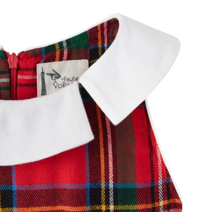 Robe de Noël Qui Tourne Fille | Carreaux Tartan Rouge | HEPBURN – Image 4