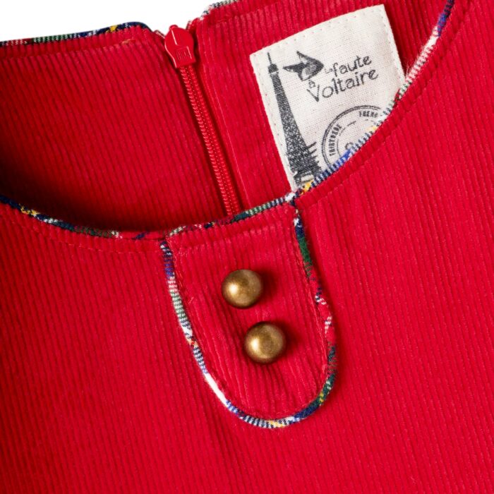 Robe de Noël Rouge qui Tourne Fille | HEPBURN – Image 4