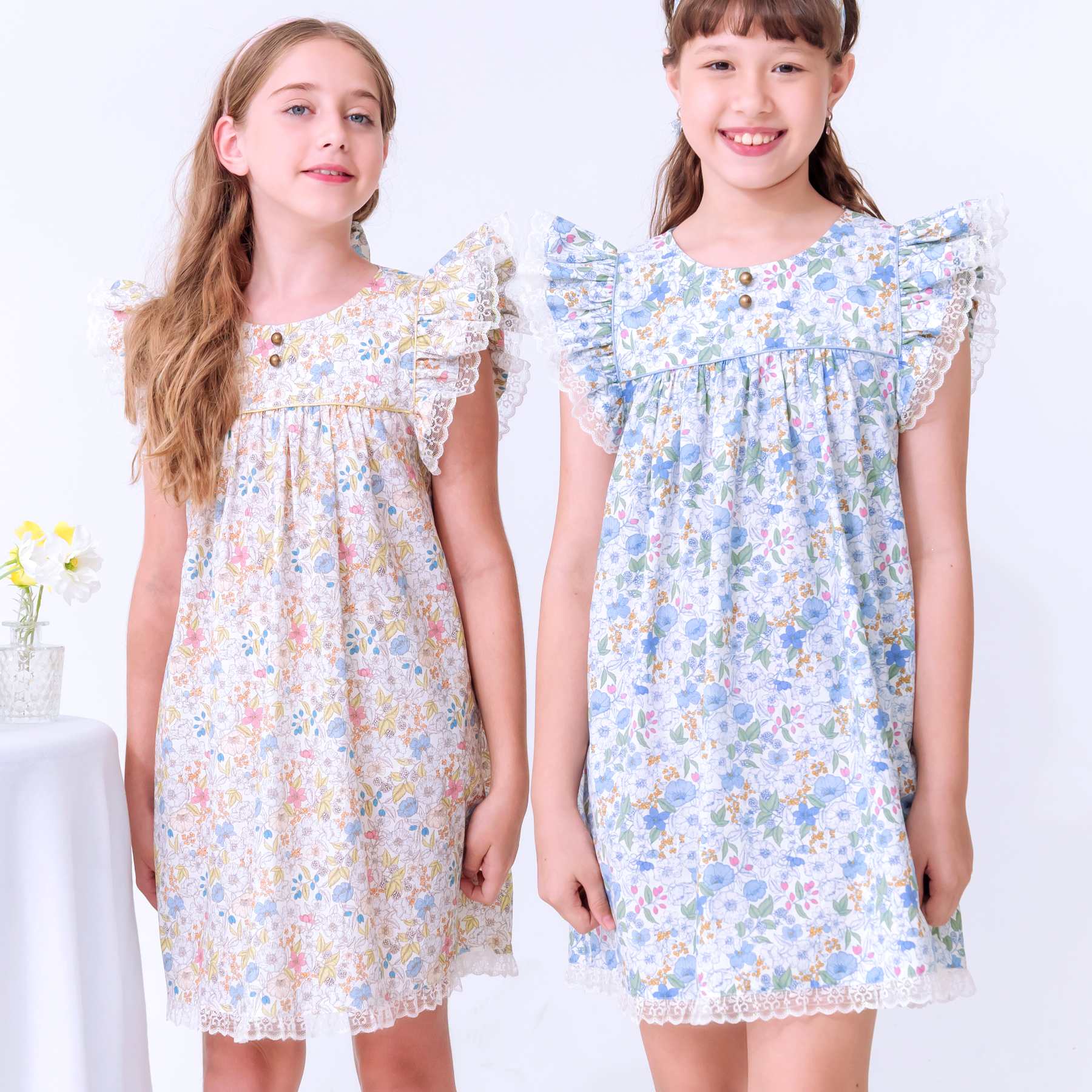 Robe de Cérémonie Bohème Chic Fille Liberty Jaune | APPOLINE – Image 7